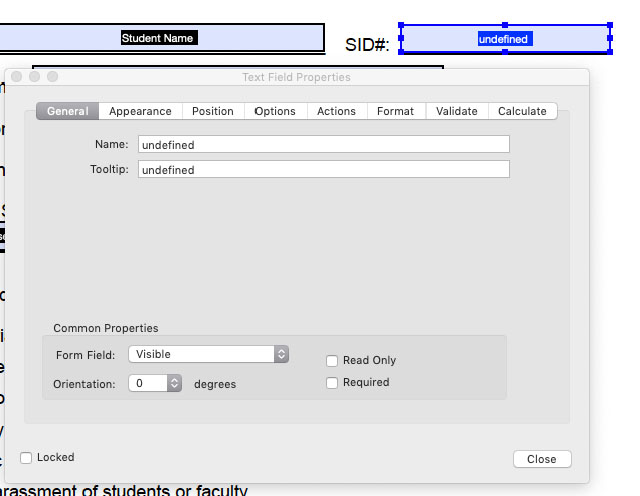 Making sure fields are fully defined